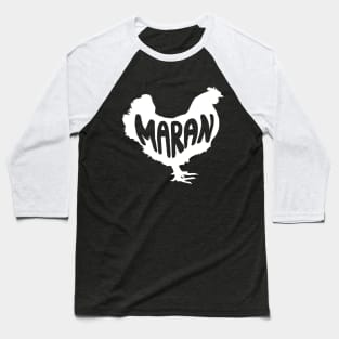 Maran Chicken Silhouette For Dark Colors Baseball T-Shirt